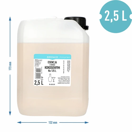 Esență cu aromă de cocos, 2,5L, pentru 125L de băutură gata - 3