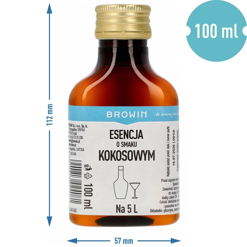 Esență cu aromă de cocos, pentru 5 L - 100 ml - 7
