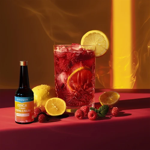 Esență cu aromă de lămâie și zmeură - 40 ml, pentru 4L - 8