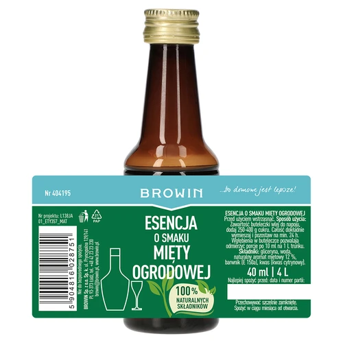Esență cu aromă de mentă de grădină, pentru 4 L, 40 ml - 4