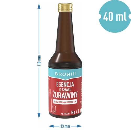 Esență cu aromă de merișor pentru 4 L - 40 ml - 8