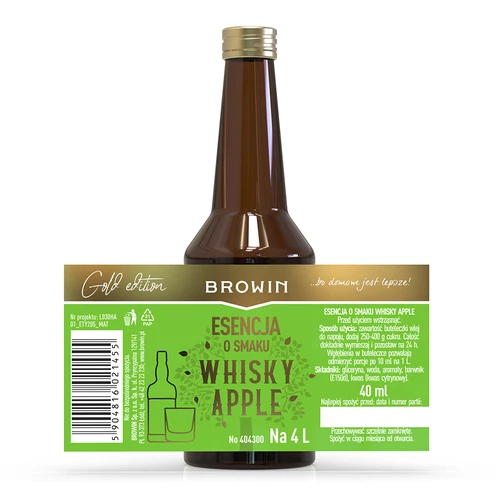 Esență cu aromă de Whisky Apple - 40 ml, pentru 4L - 4