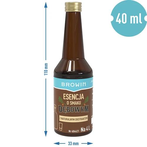 Esență cu gust de stejar, cu aromă și extract naturale - 40 ml, pentru 4 L - 7