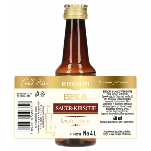Esență Sauer-Kirsche - Vișină Clară, 40 ml, pentru 4 L - 4