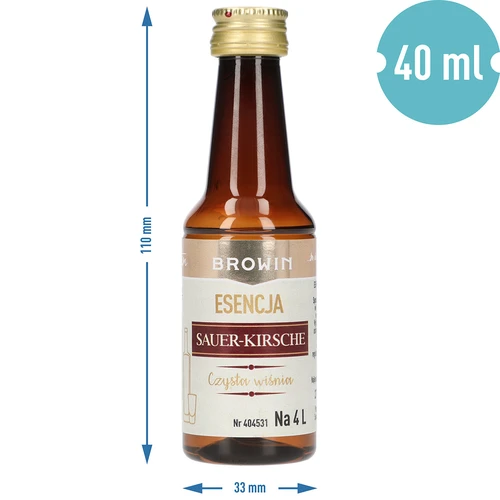 Esență Sauer-Kirsche - Vișină Clară, 40 ml, pentru 4 L - 8