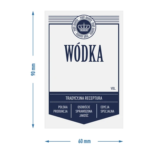 Etichete autoadezive 60x90 mm pentru sticle, vodcă, albe, 20 buc. - 4