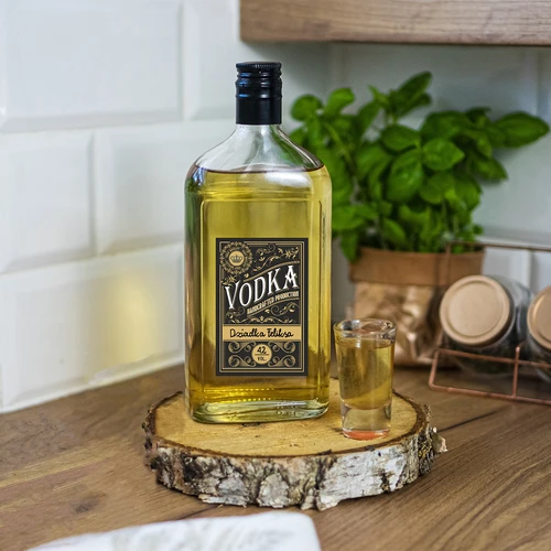 Etichete autoadezive 60x90 mm pentru sticle, vodcă, negre, 20 buc. - 6