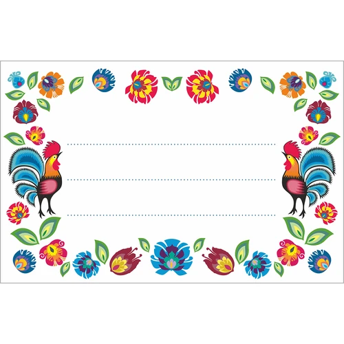 Etichete autoadezive model folk 85/55 mm - 20 buc.