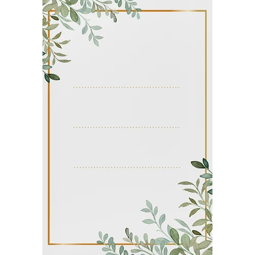 Etichete autocolante 60 x 90 mm pentru sticle, borcane, cadouri model floral - 20 buc.