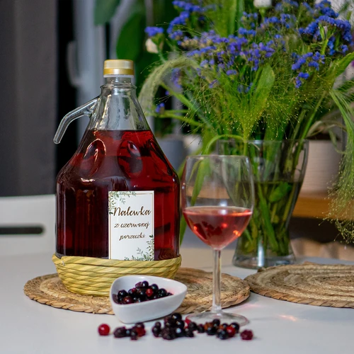 Etichete autocolante 60 x 90 mm pentru sticle, borcane, cadouri model floral - 20 buc. - 6