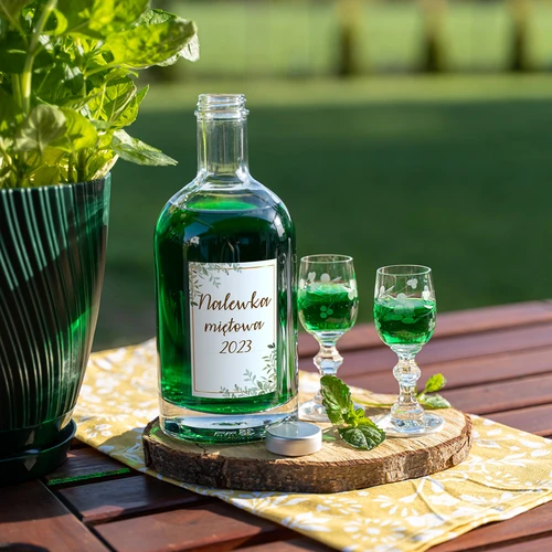 Etichete autocolante 60 x 90 mm pentru sticle, borcane, cadouri model floral - 20 buc. - 5