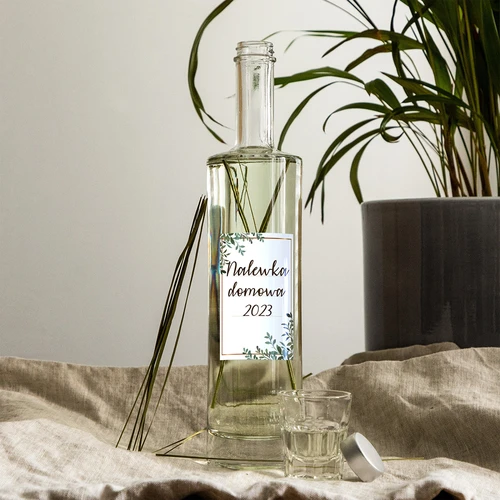 Etichete autocolante 60 x 90 mm pentru sticle, borcane, cadouri model floral - 20 buc. - 7