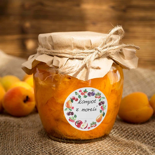 Etichete rotunde fi 50mm pentru capace/borcane - 20 buc - 5