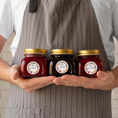 Etichete rotunde fi 50mm pentru capace/borcane - 20 buc - 8