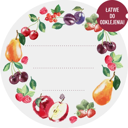 Etichete rotunde fi 50mm pentru capace/borcane - 20 buc