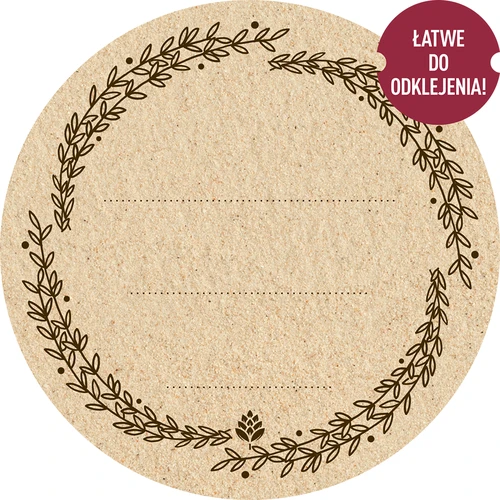 Etichete rotunde fi 66,5mm pentru capace/borcane - 20 buc