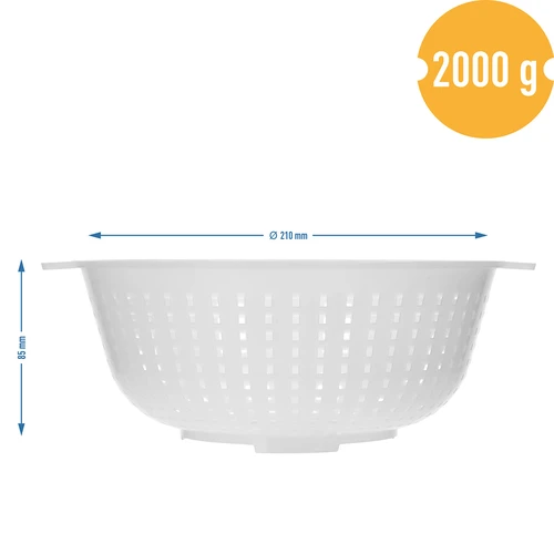 Formă de brânză pentru brânză de tip koryciński Ø 21/11 x 8,5 cm pentru 2 kg - 7