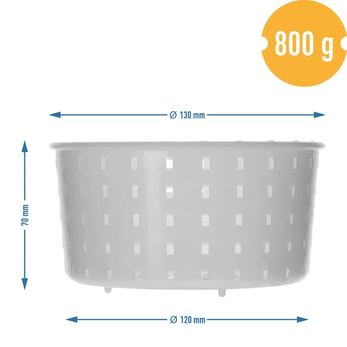 Formă de brânză rotundă Ø 13 x 7 cm pentru 800 g - 7