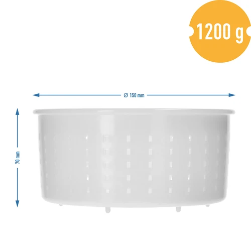 Formă de brânză rotundă Ø15 x 7cm pentru 1200 g - 7