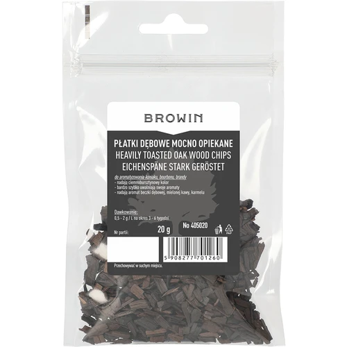 Fulgii de stejar intens prăjiți, 20g - 2