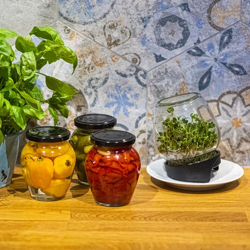 Germinator de borcan Twist-off + 5 pachete de semințe - 14