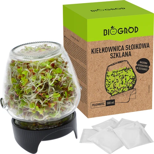 Germinator de borcan Twist-off + 5 pachete de semințe - 5