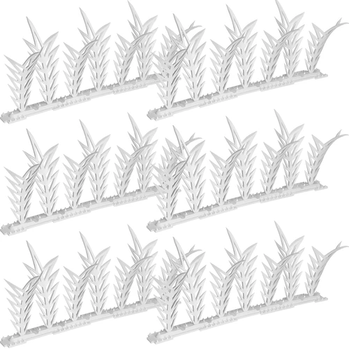 Șine cu țepi de alungare a păsărilor, decorative, albe - din material plastic, set de 6 - 2