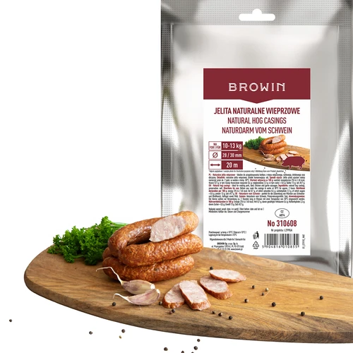 Intestine de porc 28/30 mm și de oaie 18/20 mm - set - 9