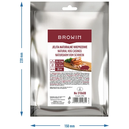 Intestine de porc 28/30 mm și de oaie 18/20 mm - set - 11