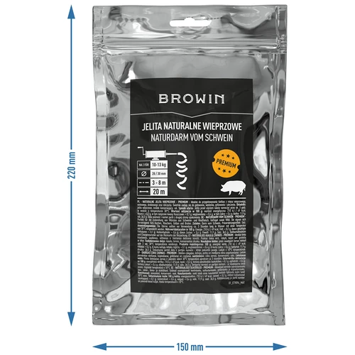 Intestine de porc premium 28/30mm, 3-8m, 20m - 4