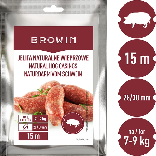 Intestine naturale de porc - calibru 28/30mm, 15m - 3