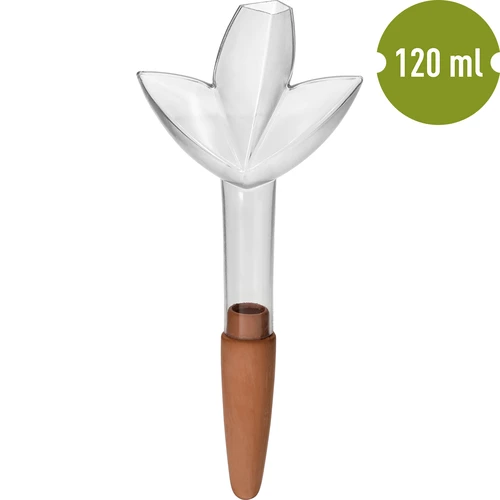 Irigator pentru plante – frunză transparentă cu picior ceramic, 120 ml - 2