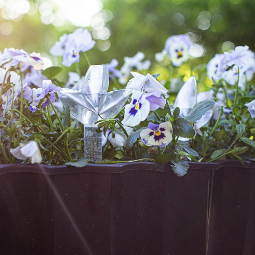 Irigator pentru plante – frunză transparentă cu picior ceramic, 120 ml - 11