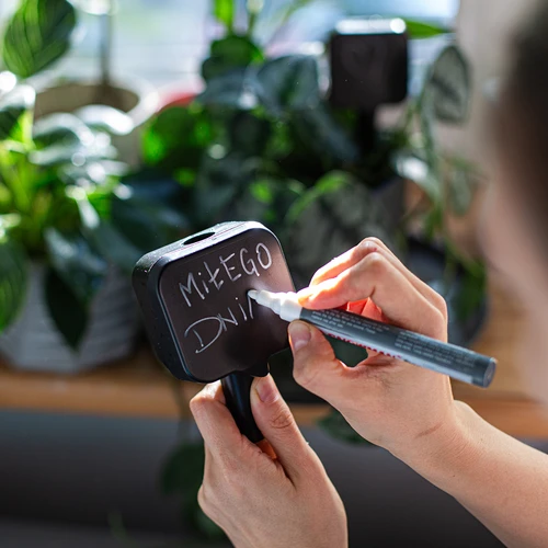 Irigator pentru plante – tablă neagră cu picior ceramic, 200 ml - 8