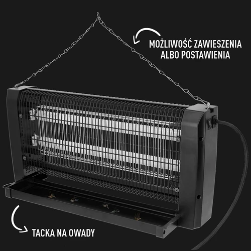 Lampă insecticidă UVA 20 W, neagră - 5