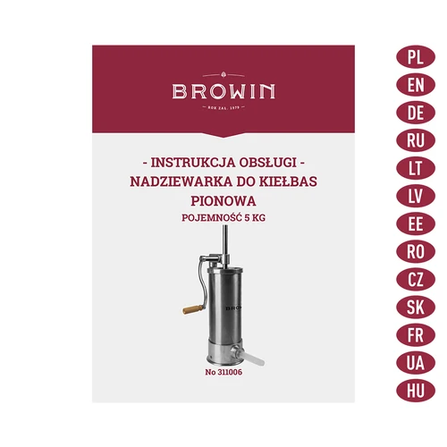 Mașină verticală de umplut cârnați 5 kg - 9