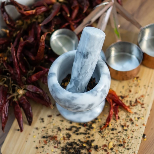 Mojar de bucătărie din marmură, gri, fi 10,5 cm - 11