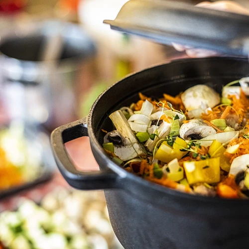 Oală din fontă cu tigaie, 3,5 L - 12