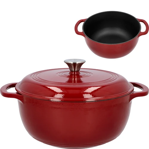 Oală din fontă emailată - bordo, 5,8L