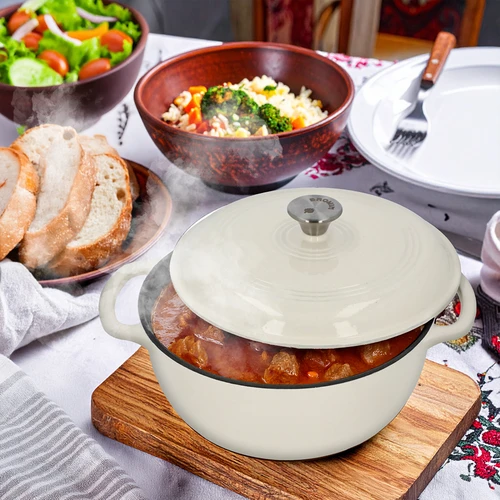 Oală din fontă emailată - ecru, 5,8 L - 7