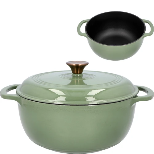 Oală din fontă emailată - salvie, 5,8L