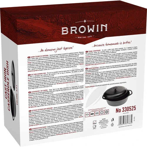 Oală din fontă pentru coacere, 5.5 L - 7