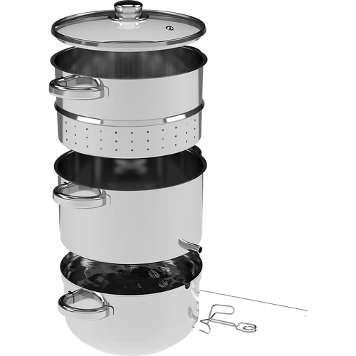 Oală pentru suc la abur din inox cu aburitor, 5 L - 3
