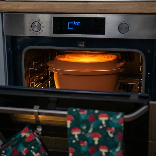 Oală romană glazurată 4,5 L (meandre) - 18