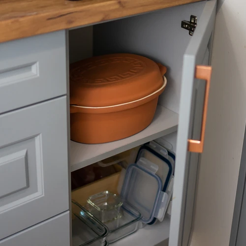 Oală romană glazurată 4,5 L (meandre) - 19