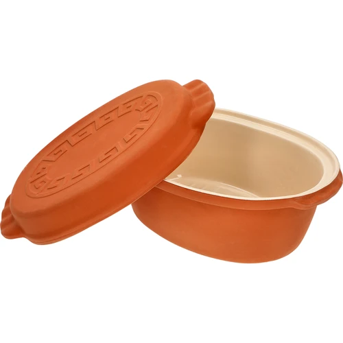 Oală romană glazurată 4,5 L (meandre)