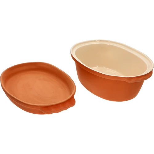 Oală romană glazurată 4,5 L (meandre) - 5