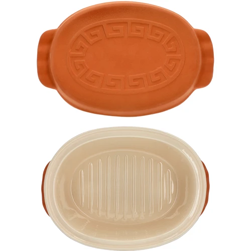 Oală romană glazurată 4,5 L (meandre) - 8