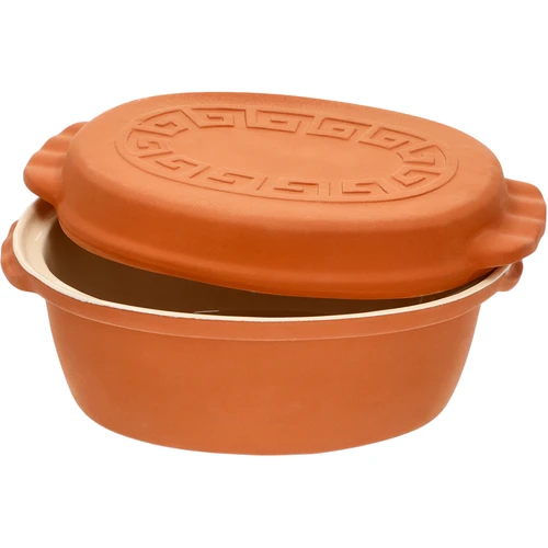 Oală romană glazurată 4,5 L (meandre) - 7