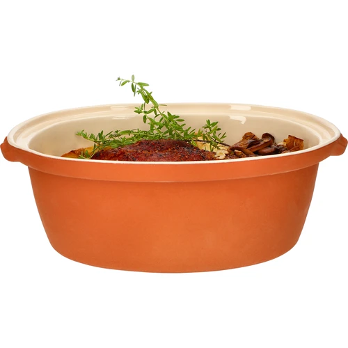 Oală romană glazurată 4,5 L (meandre) - 12